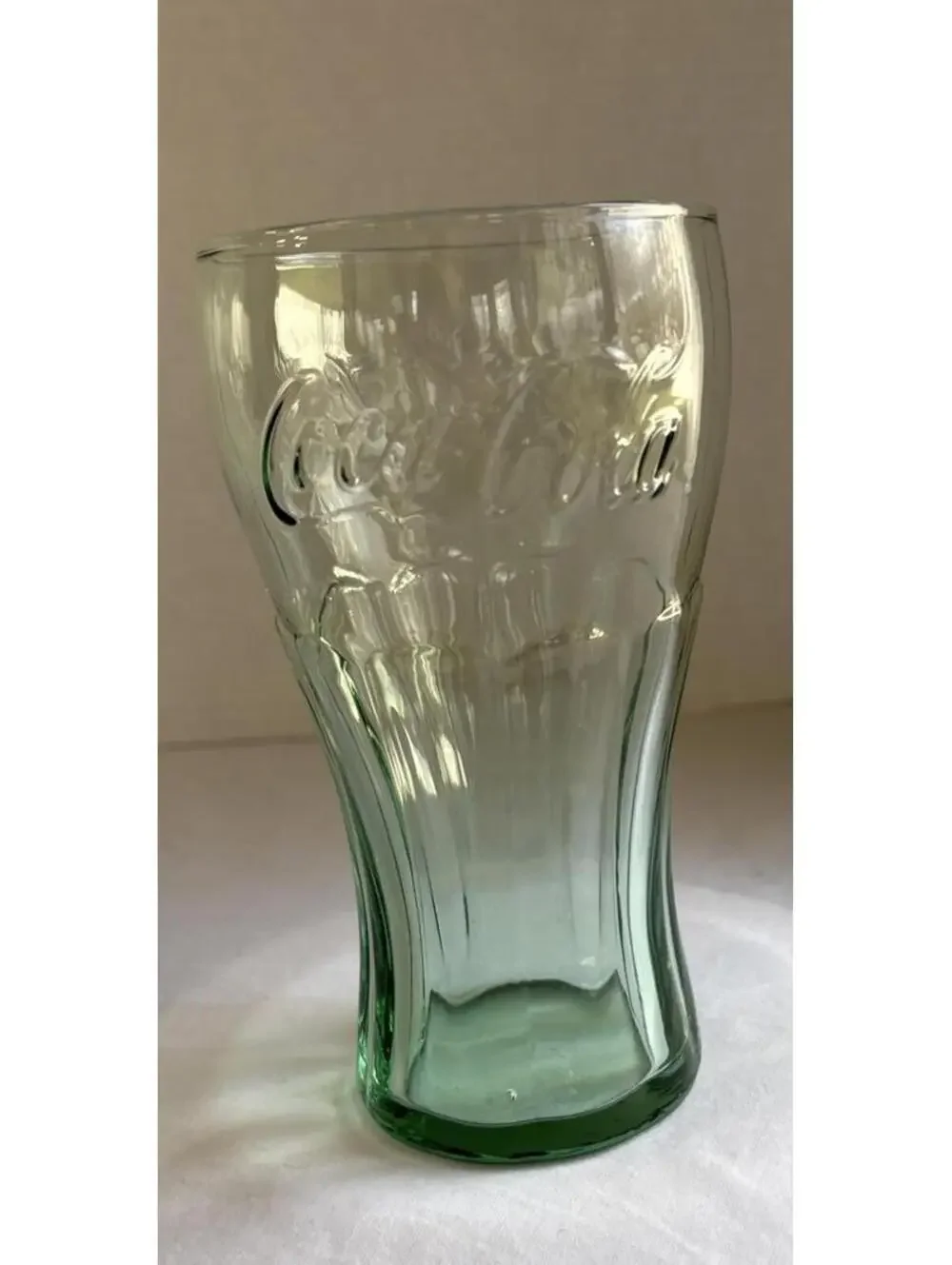 Coca Cola Green Soda Fountain Glass Vintage